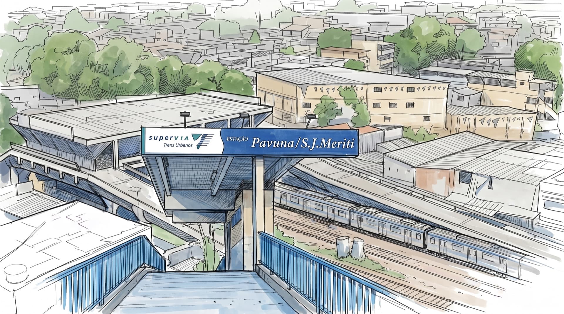 Fachada de Estação São João de Meriti
