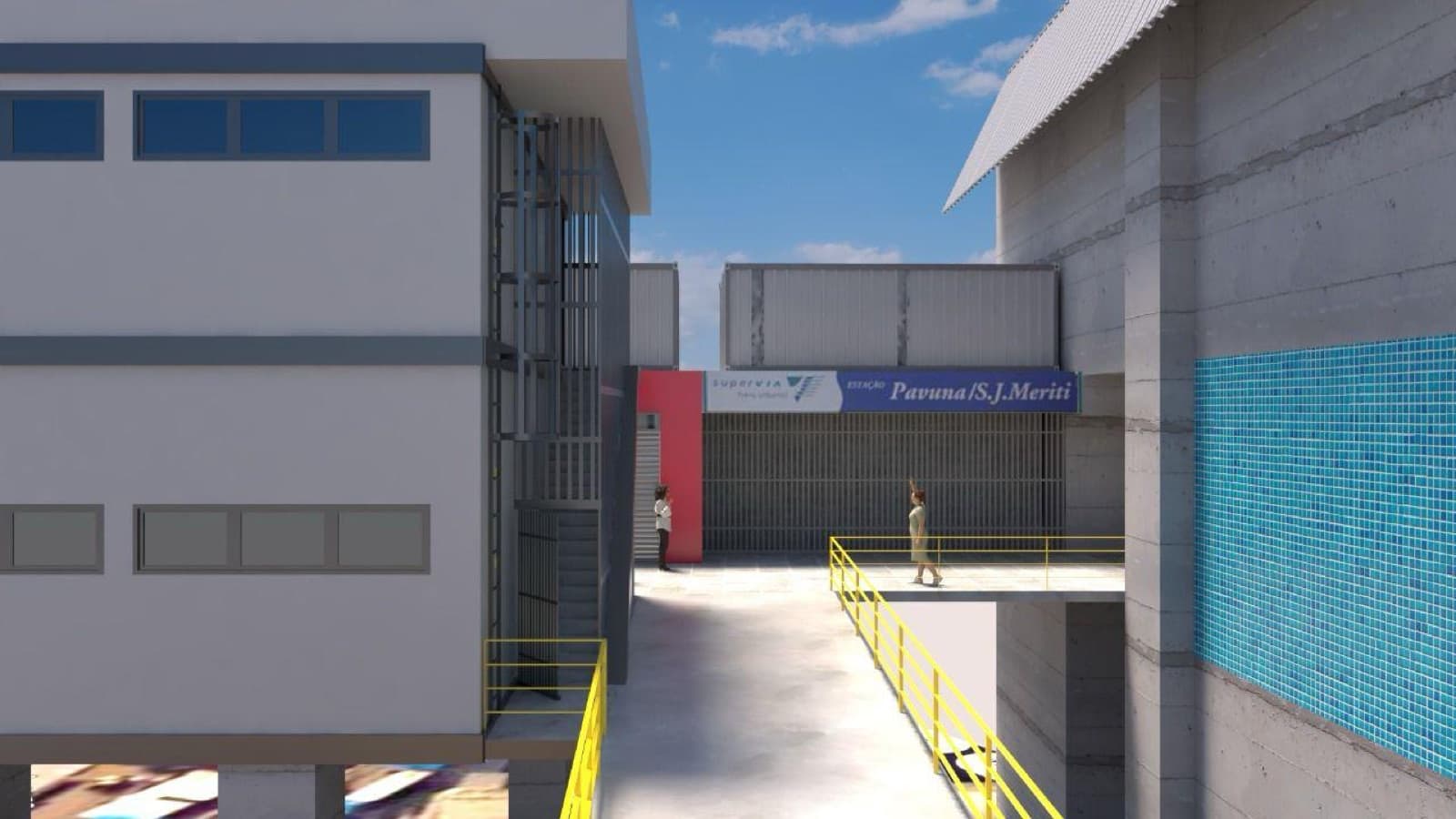 Render da expansão do Mezanino Pavuna
