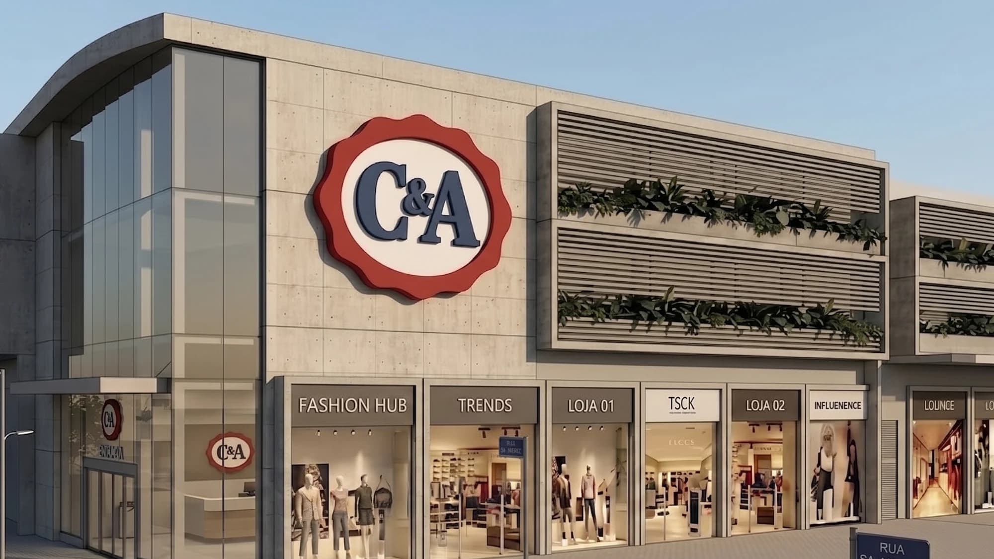 A fachada da C&A